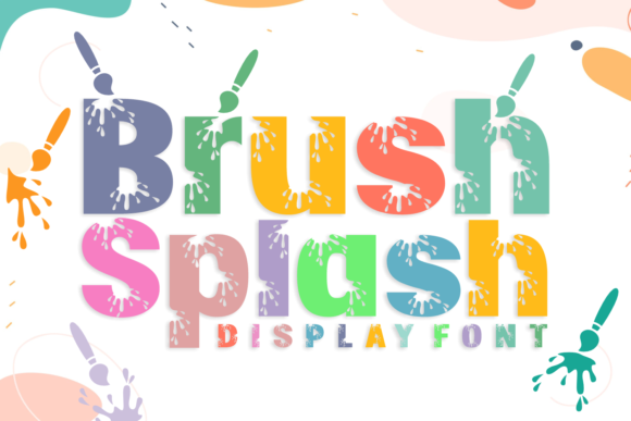 Discover Brush Splash: A Playful Paint-Style Typeface