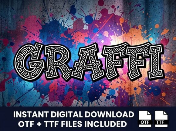 Graffi: The Maze-Like Display Font for Bold Visual Statements