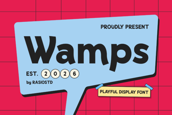 Wamps: A Playful Typeface for Energetic and Joyful Designs